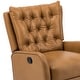preview thumbnail 22 of 45, Jordano Genuine Leather Recliner with Metal Base by HULALA HOME