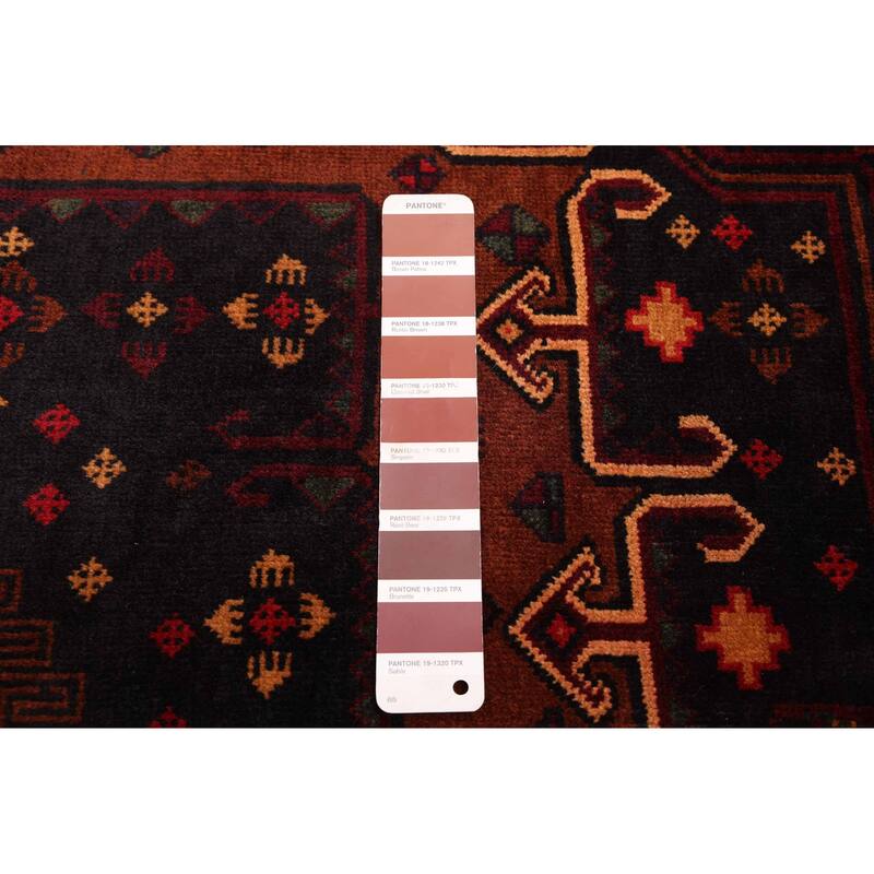 ECARPETGALLERY Hand-knotted Teimani Brown, Burnt Orange Wool Rug - 3'11 x 7'8