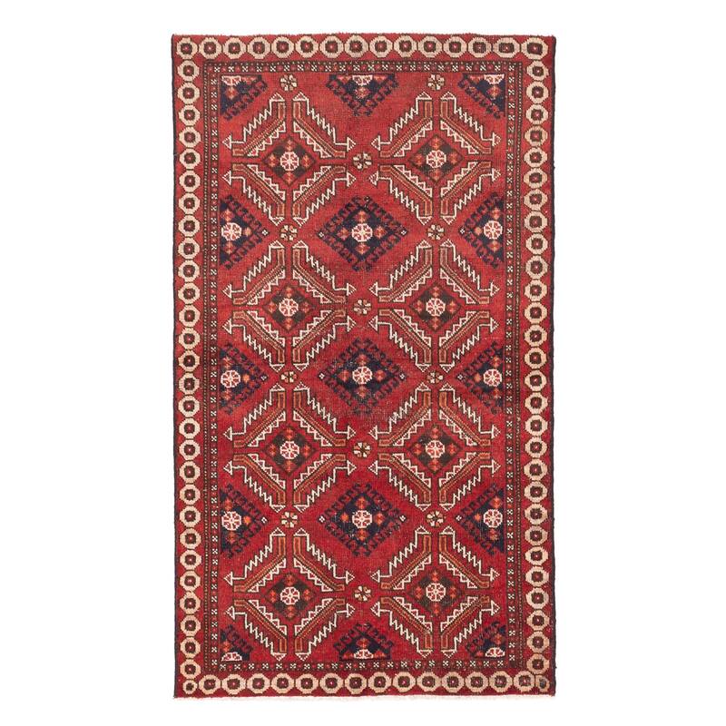 ECARPETGALLERY Hand-knotted Andelz Red Wool Rug - 3'6 x 6'0
