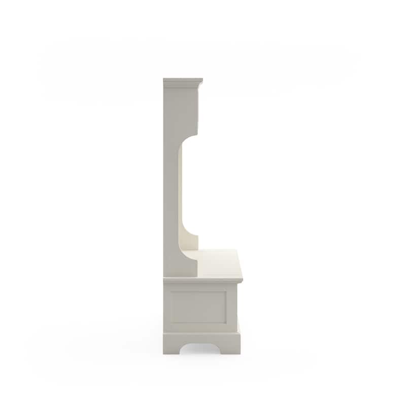 Homestyles Naples Off-White Wood Hall Tree - 40" x 19" x 64"