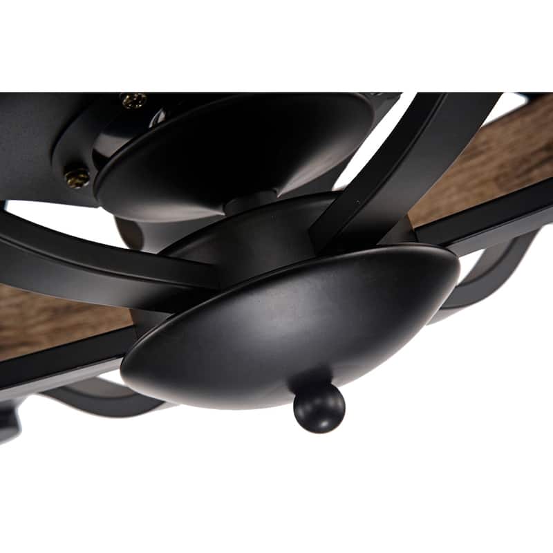 Maysen 32-Inch 3-blade Wood Grain and Metal 6-light Lighted Ceiling Fan