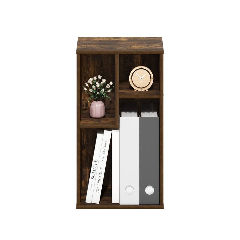 21.26 in. Tall Pine Wood 3-Shelf Bookcase