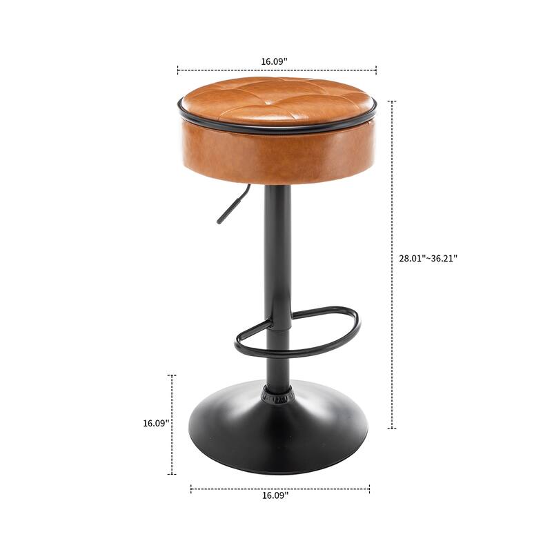 Elegant Stylish Set of 2 Bar Stools with Removable Seat Top
