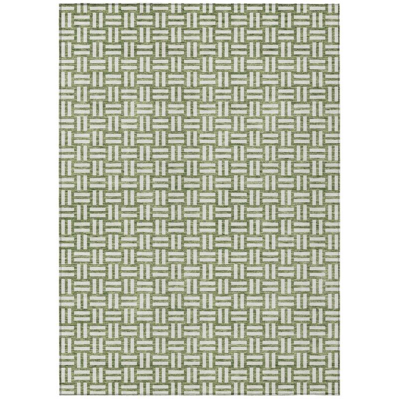 HomeRoots Geometric Transitional Rectangle Outdoor Rug