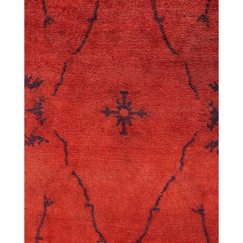 Contemporary Overdyed Wool Hand Knotted Area Rug - 8' 1" x 10' 2"