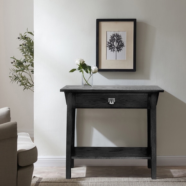 Design House Leick Home Mission Console Table for Entryway - On