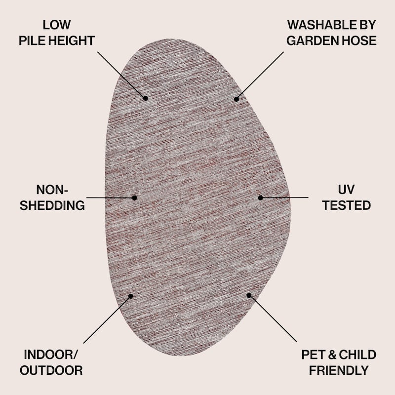JONATHAN Y Callan Modern Rustic Abstract Indoor/Outdoor Shaped Area Rug