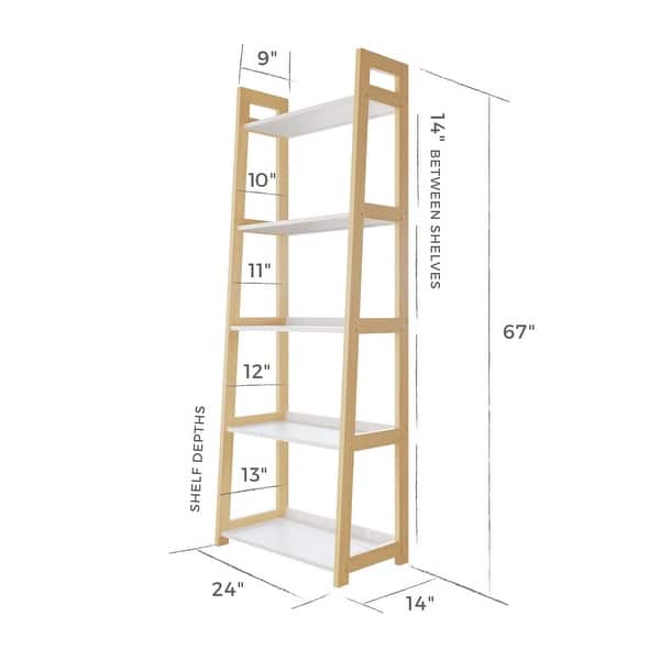Brookside Annabelle Five Tier Ladder Bookcase - Overstock - 33185121