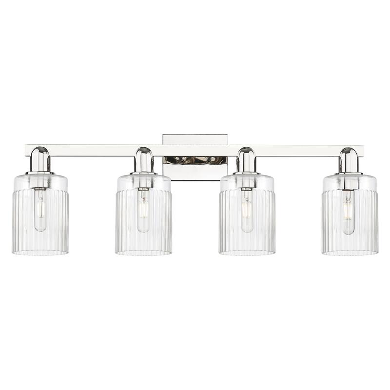Innovations Lighting Endless Possibilities Arcadia - Hadley - 4 Light 32" Bath Vanity Light - Clear/Polished Nickel