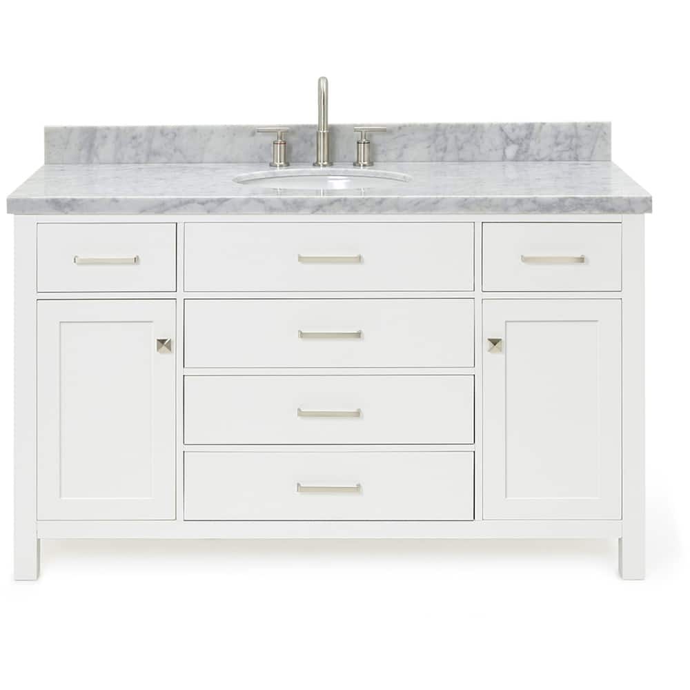 Ariel H055SCWOVO Bristol 55" Free Standing Single Oval Basin Vanity