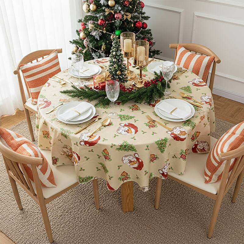 Ray Star Happy Christmas tablecloth Festival