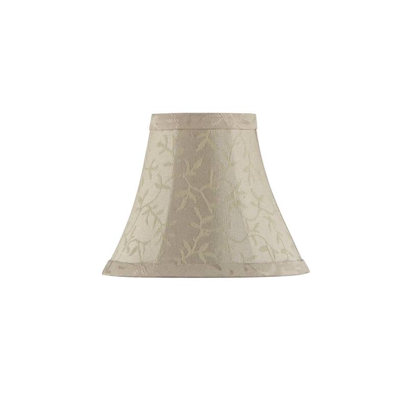 Aspen Creative Bell Chandelier Clip-On Lamp Shade (2 Pack), Beige, (3" x 6" x 5")