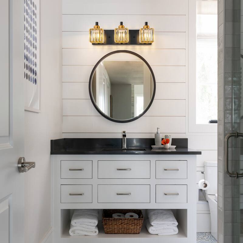 Modern 3/4/5-lights Crystal Bathroom Light Fixtures