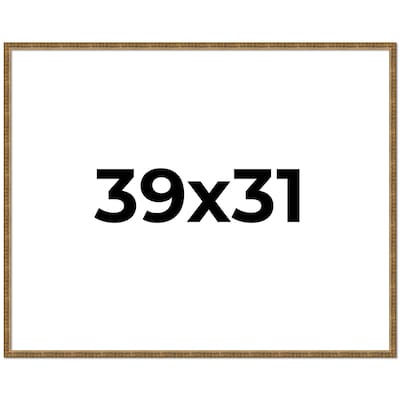 39x31 Frame Gold Kingsley Distressed Solid Wood Picture Frame Width