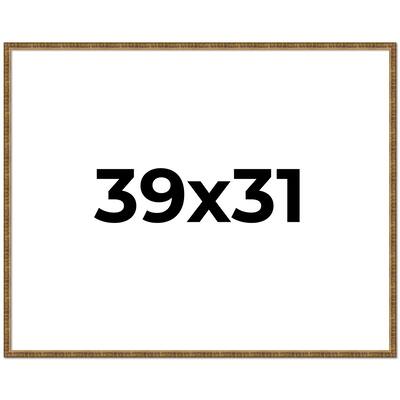 39x31 Frame Gold Solid Wood Picture Frame - Complete Modern Photo