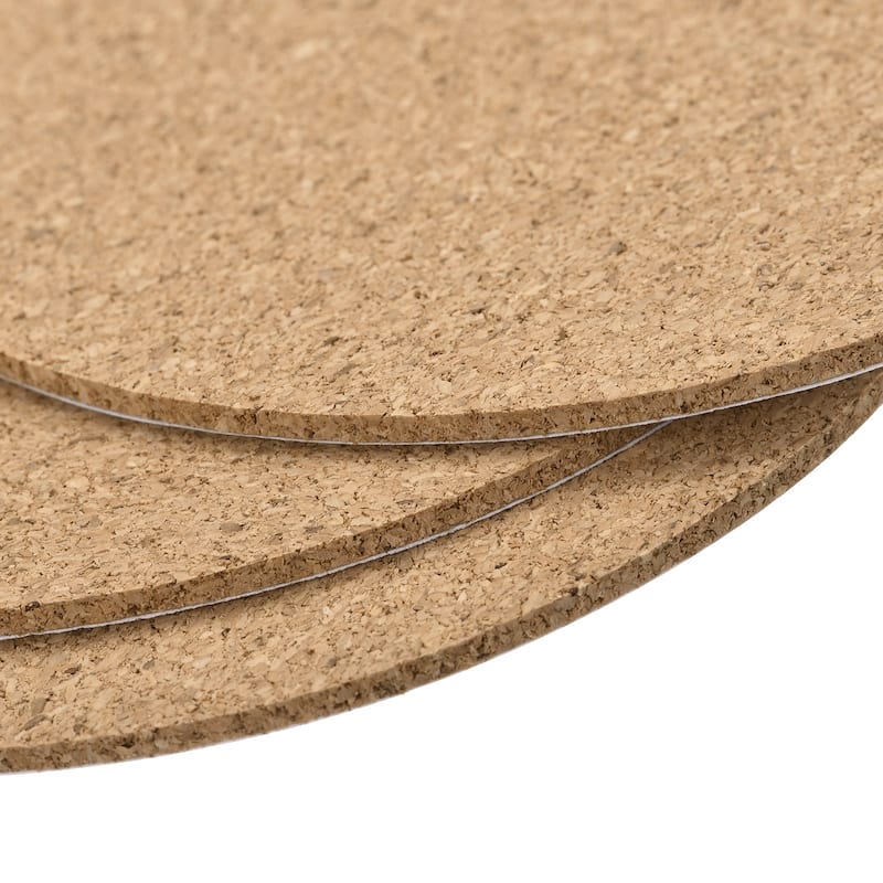 95mm Round Coasters 3mm Thick Cork Cup Mat Pad for Tableware 10pcs - Wood