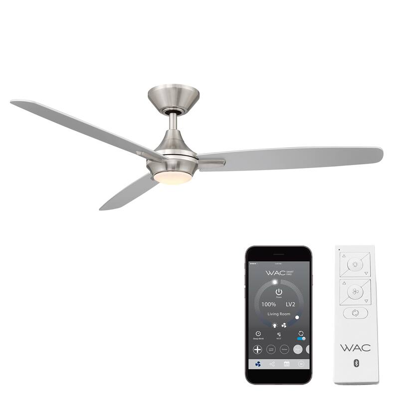 Blitzen Indoor/Outdoor 3-Blade Smart Ceiling Fan 54in with 3000K LED Light Kit and Remote Control - 54