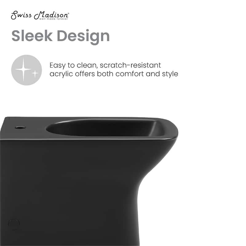 Charme Bidet In Matte Black - 21.65" x 14.2" 16.15"