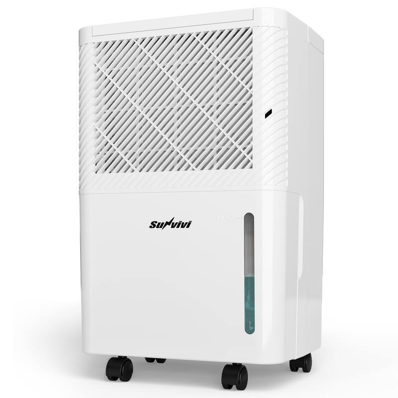 2,500 sq ft Portable Dehumidifier with Drain Hose, 24H Timer - White