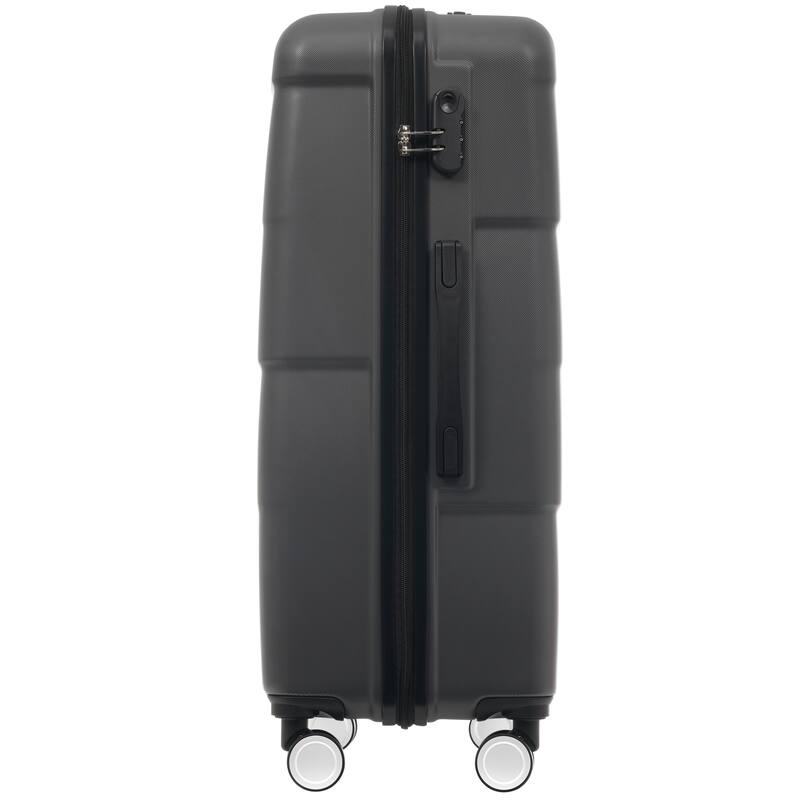 3-Piece, Modern Luggage Sets, Hard-Shell Luggage with Silicone Handles and Combination Lock, for Boarding Travel, Charcoal
