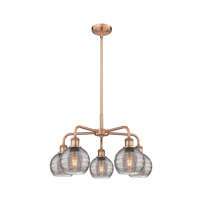 Innovations Lighting 516-5CR 14 24 Athens Deco Swirl Chandelier Athens