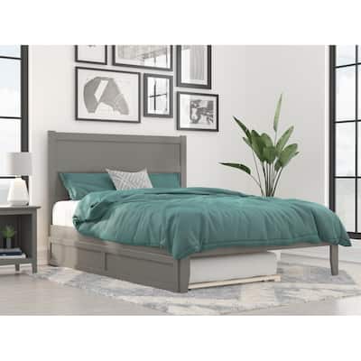 NoHo Queen Bed with Twin XL Trundle in Grey