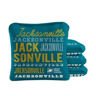 Jacksonville Football Green Dual Sided Cornhole Bags