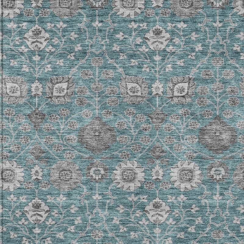 HomeRoots Floral Transitional Rectangle Outdoor Rug
