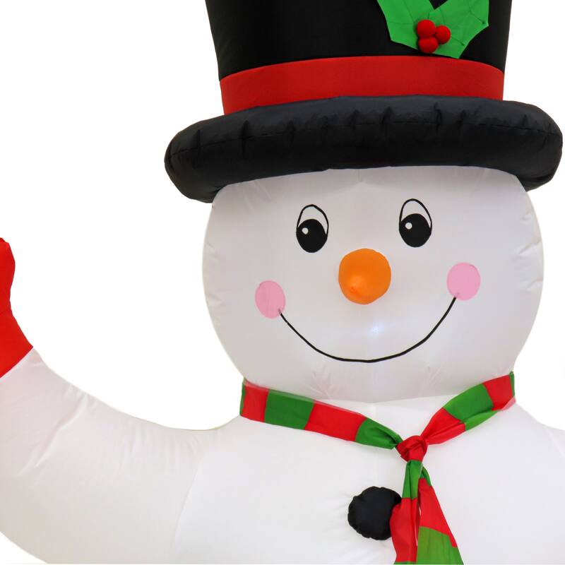 National Tree Company 8 ft. Inflatable Blow Up Snowman with 3 Warm White LED Lights