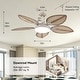preview thumbnail 24 of 28, 52" Palm Leaf Tropical Ceiling Fan with Light and Remote,Indoor or Outdoor Ceiling Fan,for Farmhouse Living Room Patio