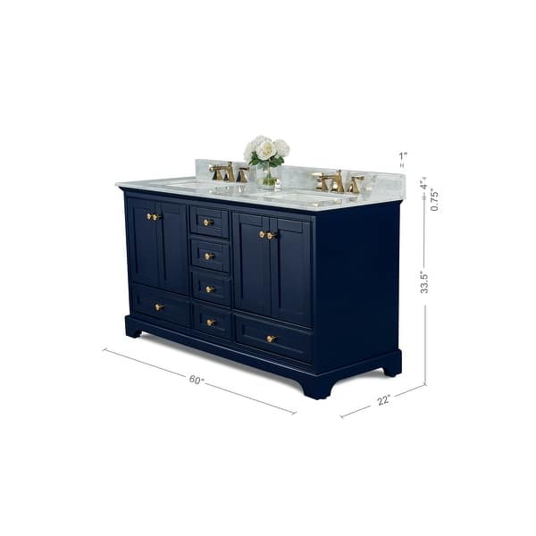 dimension image slide 6 of 25, Ancerre Designs Audrey Bathroom Vanity Set