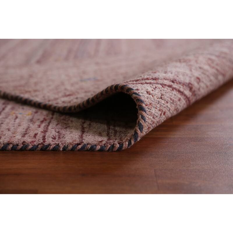 Hand Knotted Oriental 100% Wool Carpet Tribal Animal Pictorial Multi-Colored Gabbeh Area Rug - 10' 8'' X 7' 10''