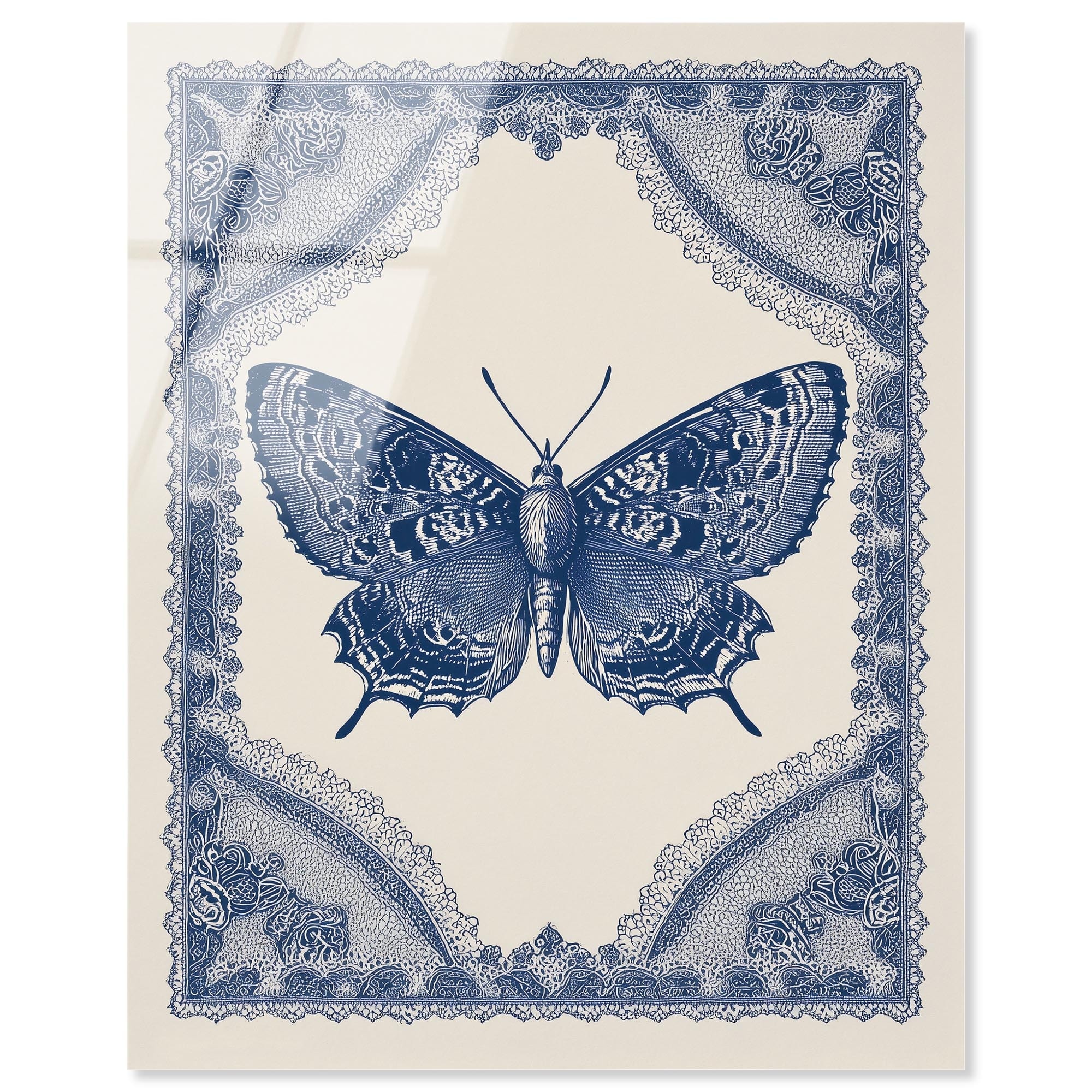Blue Butterfly Kitchen Wall Decor Acrylic Print by Art Remedy