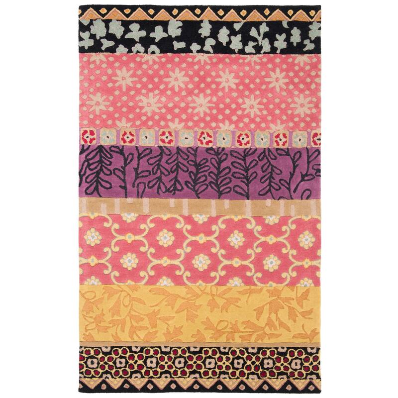 SAFAVIEH Handmade Rodeo Drive Gunjan Mid-Century Modern Abstract Wool Rug