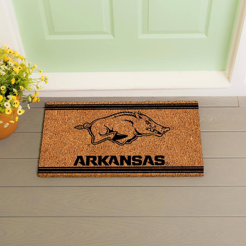 University of Arkansas Monochrome Indoor/Outdoor Coir Door Mat - 28" x 16"