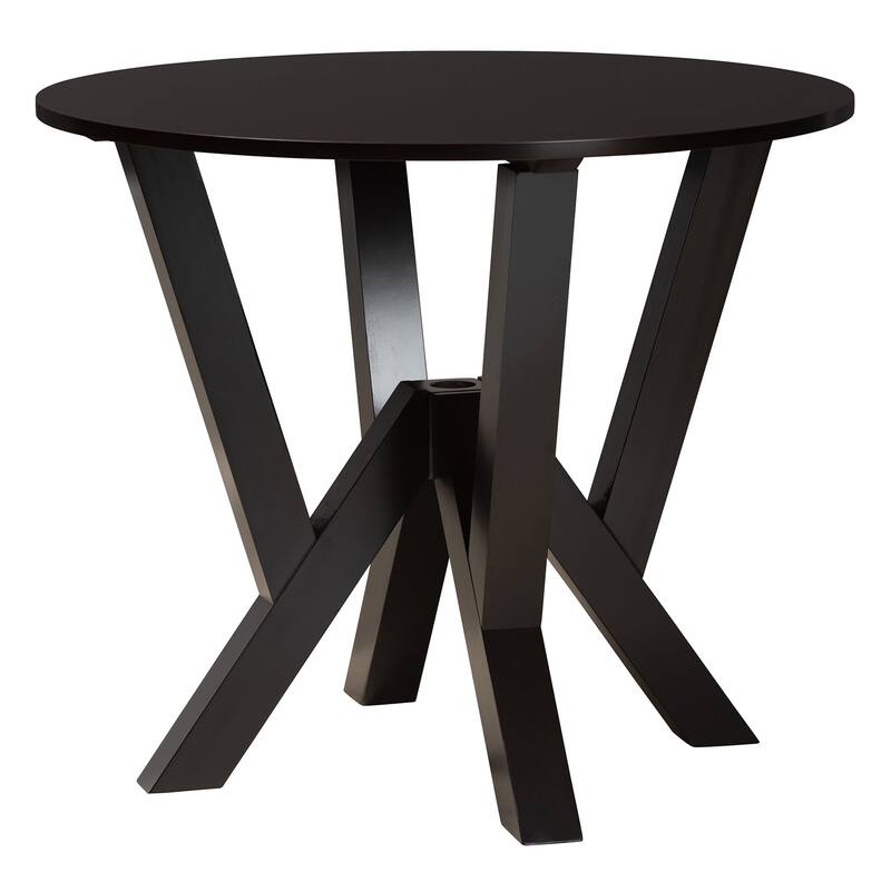 Kai Modern Sand Fabric and Dark Brown Finished Wood 5-Piece Dining Set