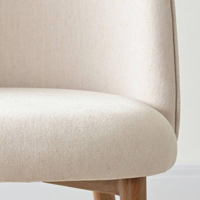 Upholstered Back Chenille Dining Chair (Set of 2)