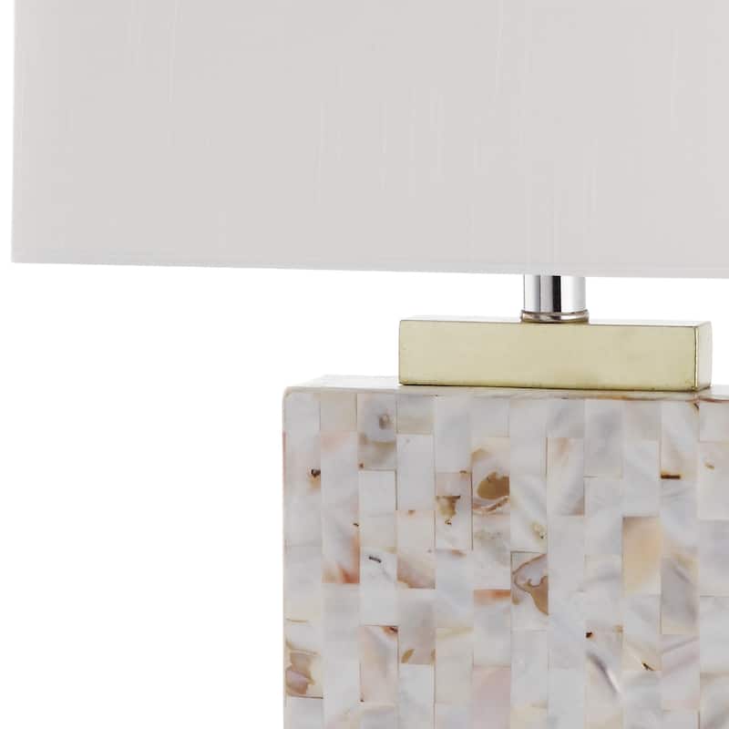 SAFAVIEH Lighting 25-inch Tory Sea Shell Table Lamp (Set of 2) - 15"x8"x24.5"