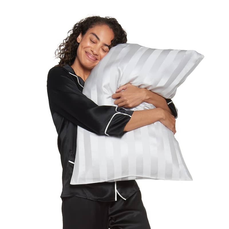MYK Striped Mulberry Silk Pillowcase