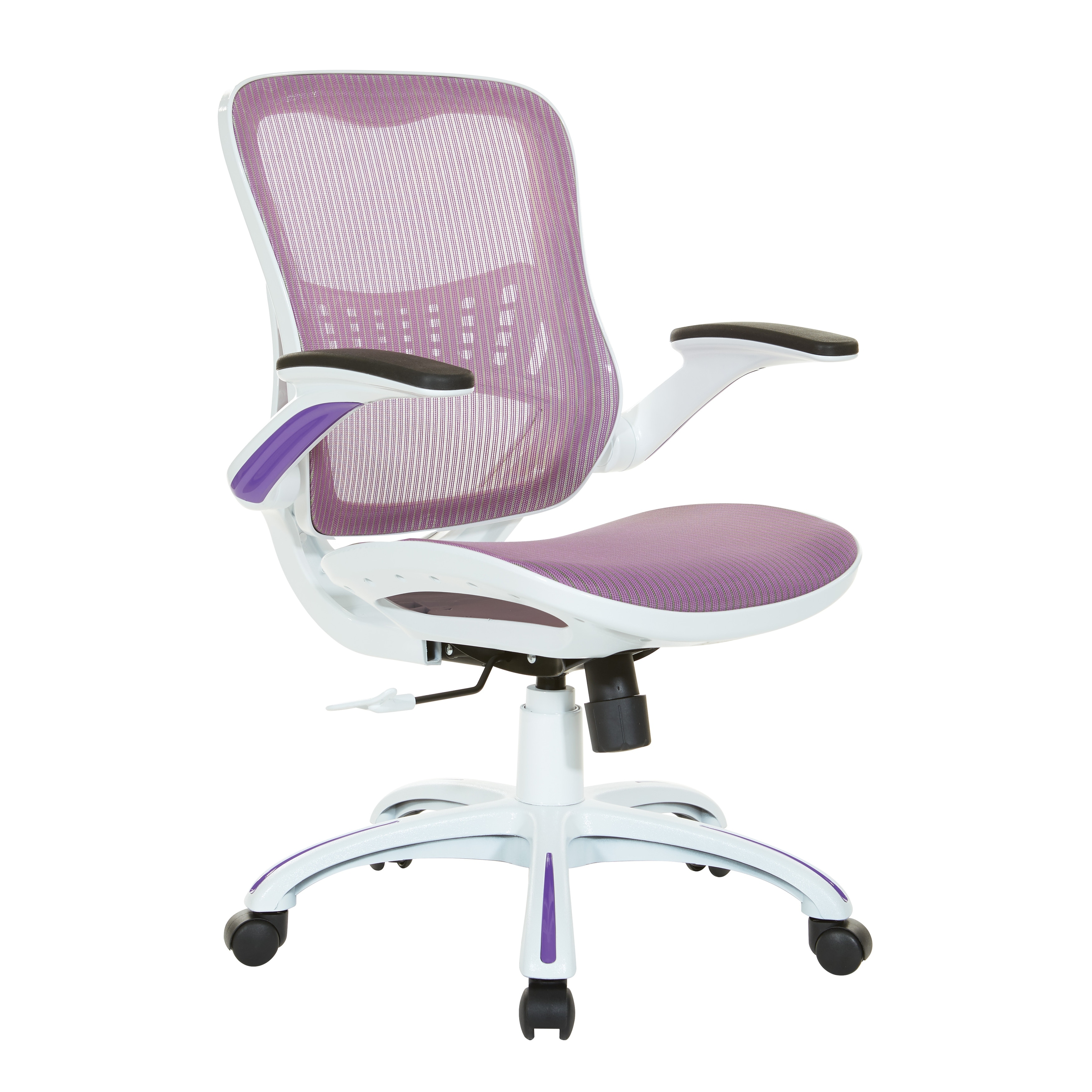 OS Home and Office Furniture Model RLY26-PR Riley Office Chair with Purple Mesh Seat and Back