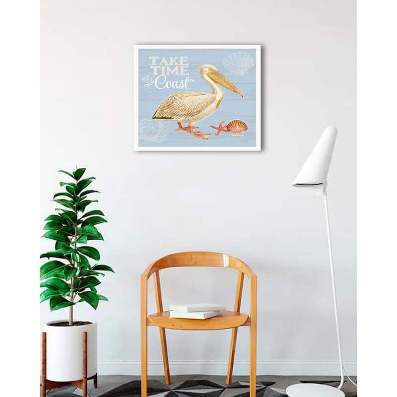 Bayside I Framed Poster - 24 x 24 Inch - White