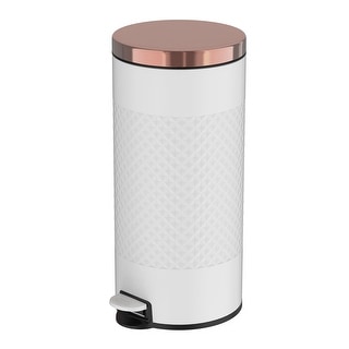 Innovaze 8 Gal./30 Liter Round Shape Step-on Trash Can with Diamond ...