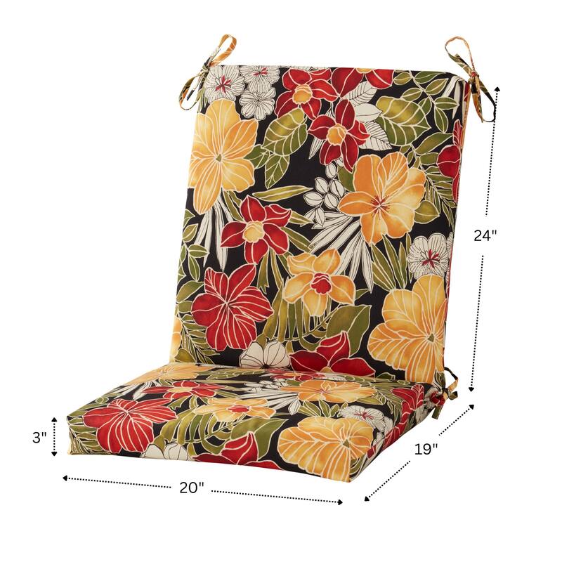 Greendale Home Fashions Outdoor High Back Chair Pad