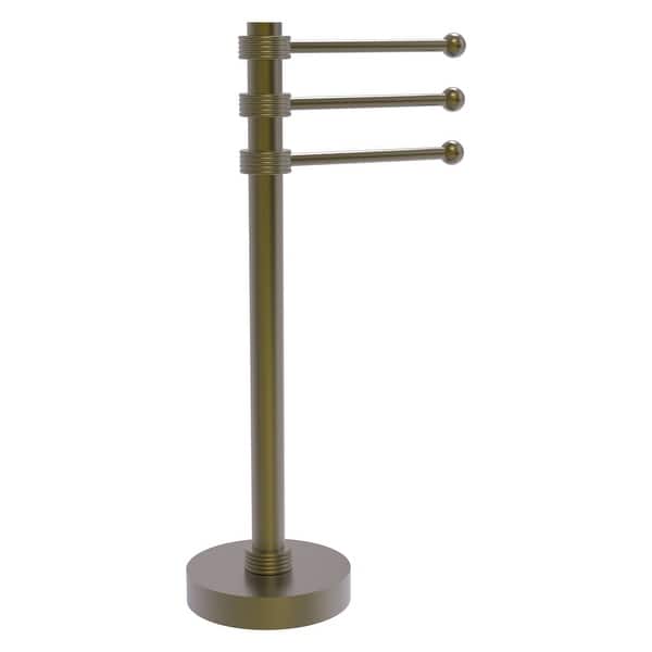 Allied Brass Vanity Top 3 Swing Arm Guest Towel Holder with Twisted Accents in Matte Gray Allied Brass Vanity Top 3 Swing Arm Guest Towel Holder with Twisted Accents in Matte Gray