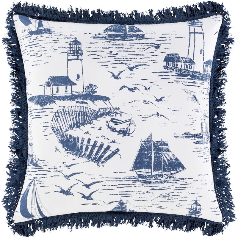 Artistic Weavers Adrie Coastal Scene Printed 22-inch Throw Pillow
