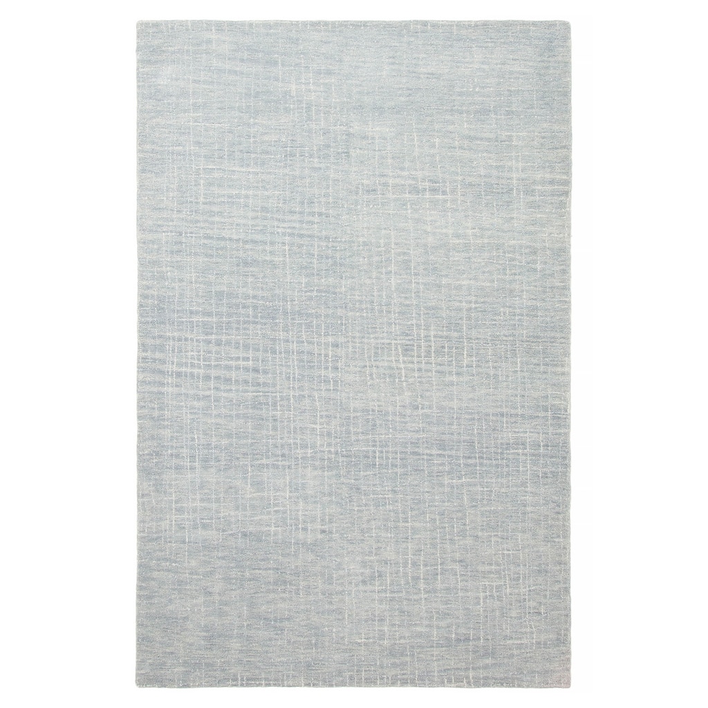ECARPETGALLERY Hand Tufted Timeless Turquoise Wool Rug - 5'2 x 8'0