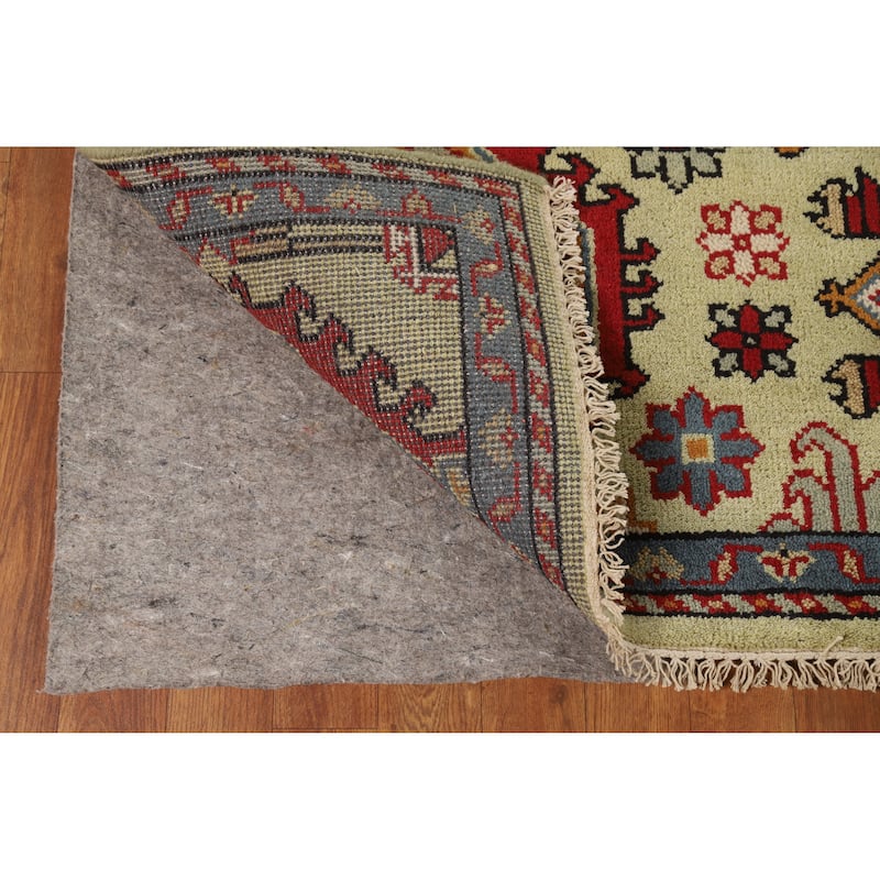 Light Green Oushak Oriental Rug Hand-Knotted Wool Carpet - 3'11" x 5'10"