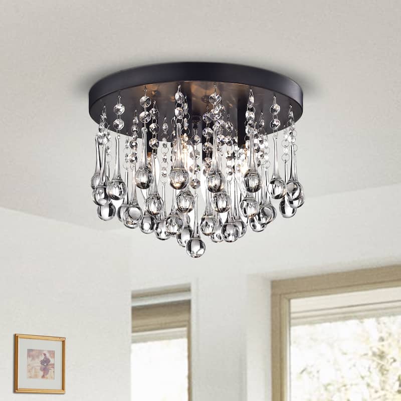 Scelene Crystal 4-light Flush Mount