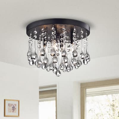 Scelene Crystal 4-light Flush Mount
