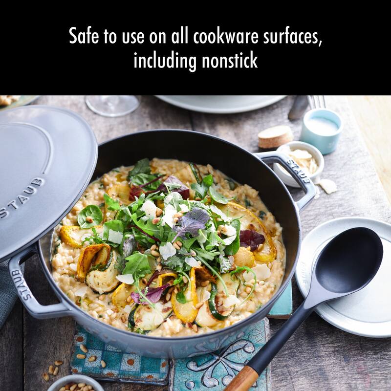 Staub Silicone with Wood Handle Cooking Utensil, Serving Spoon - 1 unit